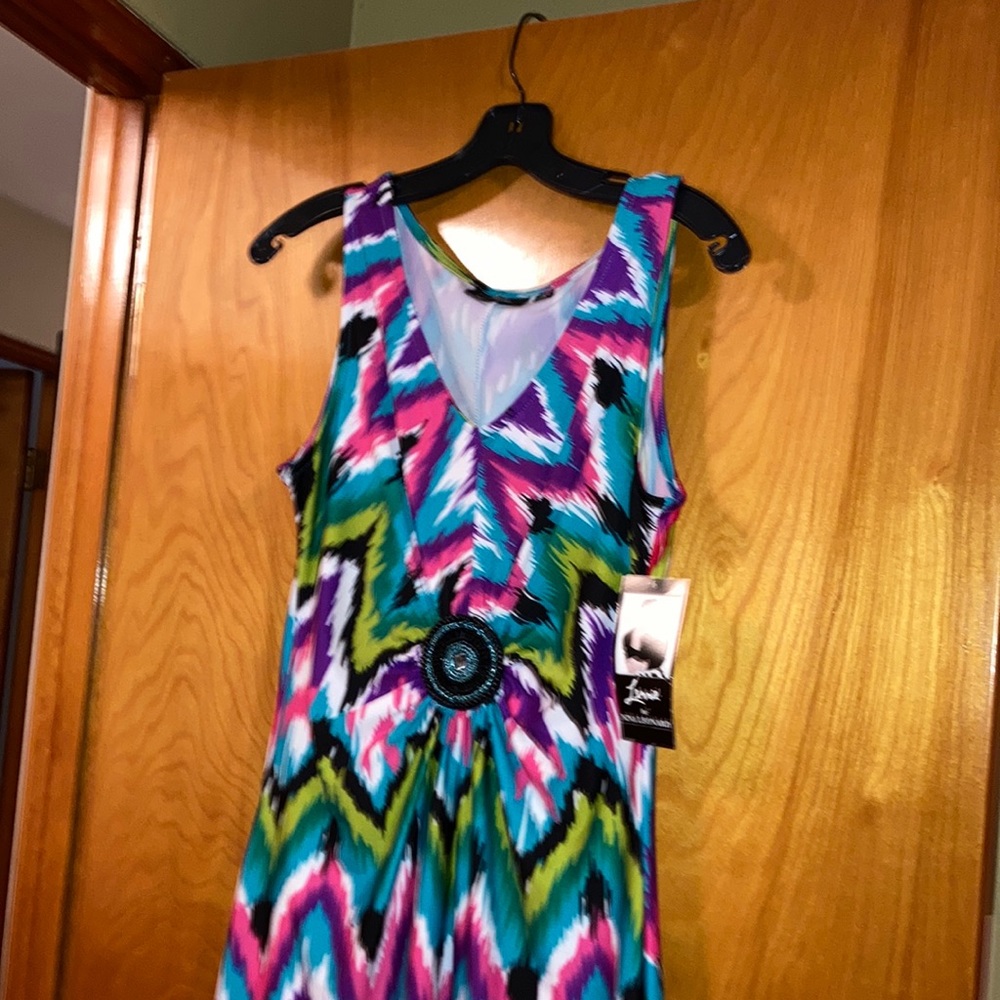 BUY THE DRESS GET THE JEWELRY FREE!! LENNIE for NINA LEONARD MIDI DRESS. SIZE S